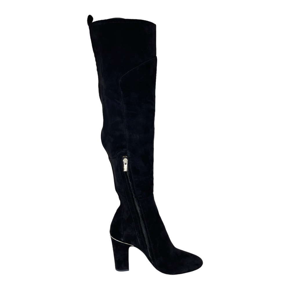 DKNY Sloane Black Suede Leather OTK Womens Boots Size 9.5M - Picture 3 of 11